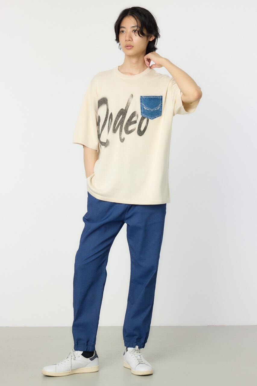 RODEO CROWNS「メンズスプレーロゴニットトップス」|ニット・セーター|