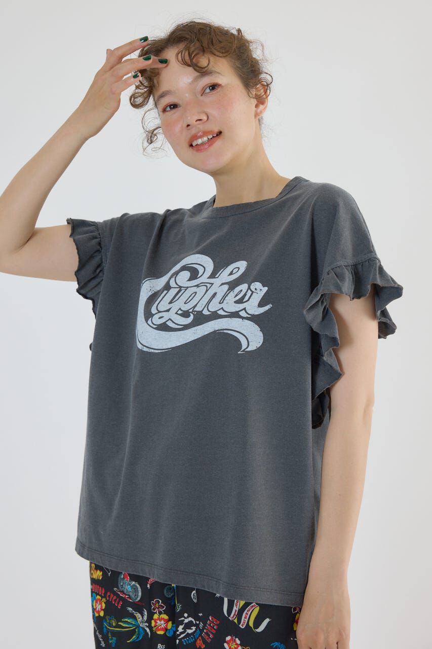 RODEO CROWNS「Vintage Graphicフリル Tシャツ」|Tシャツ・カットソー|