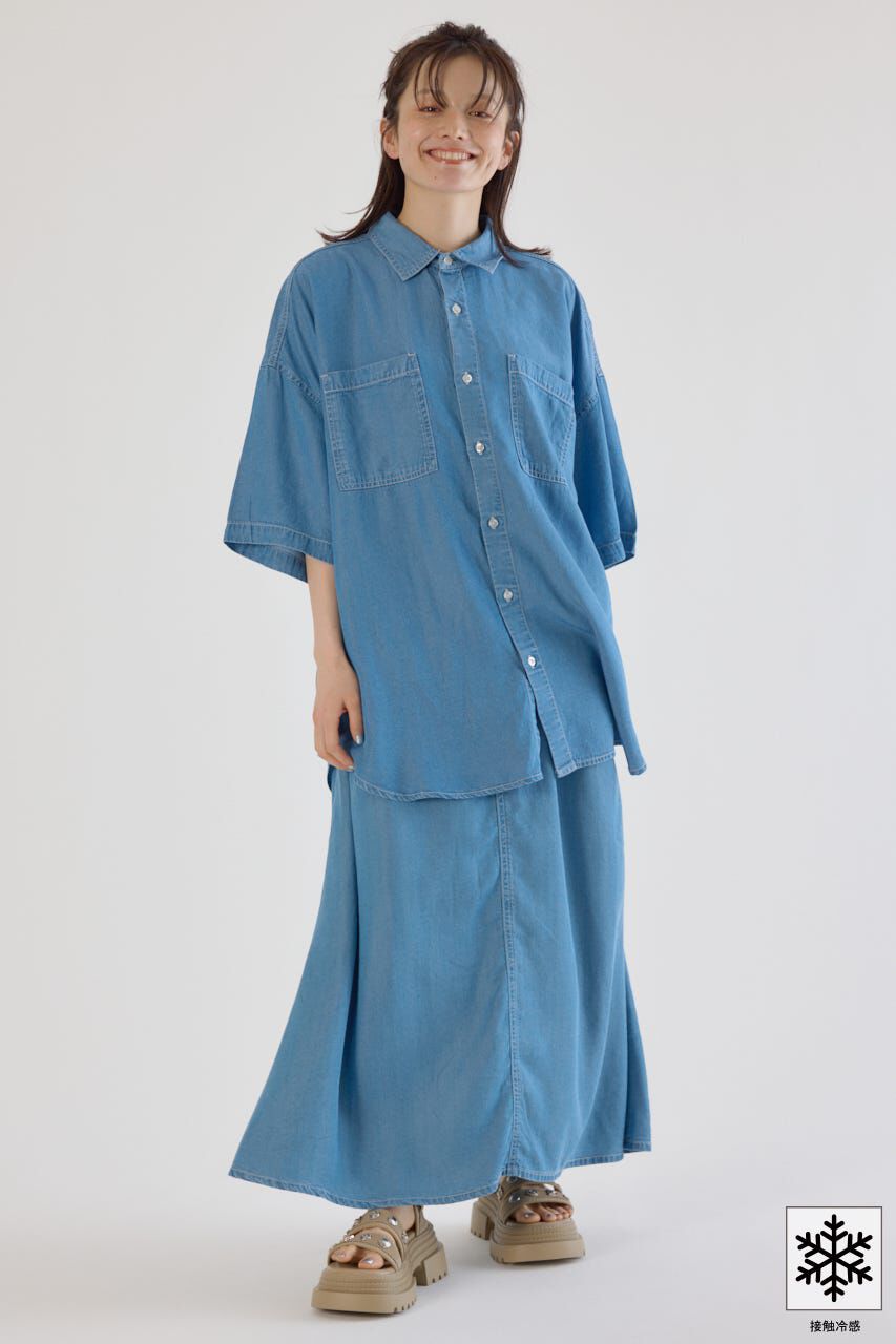 RODEO CROWNS「クールデニムビッグシャツ」|シャツ・ブラウス|