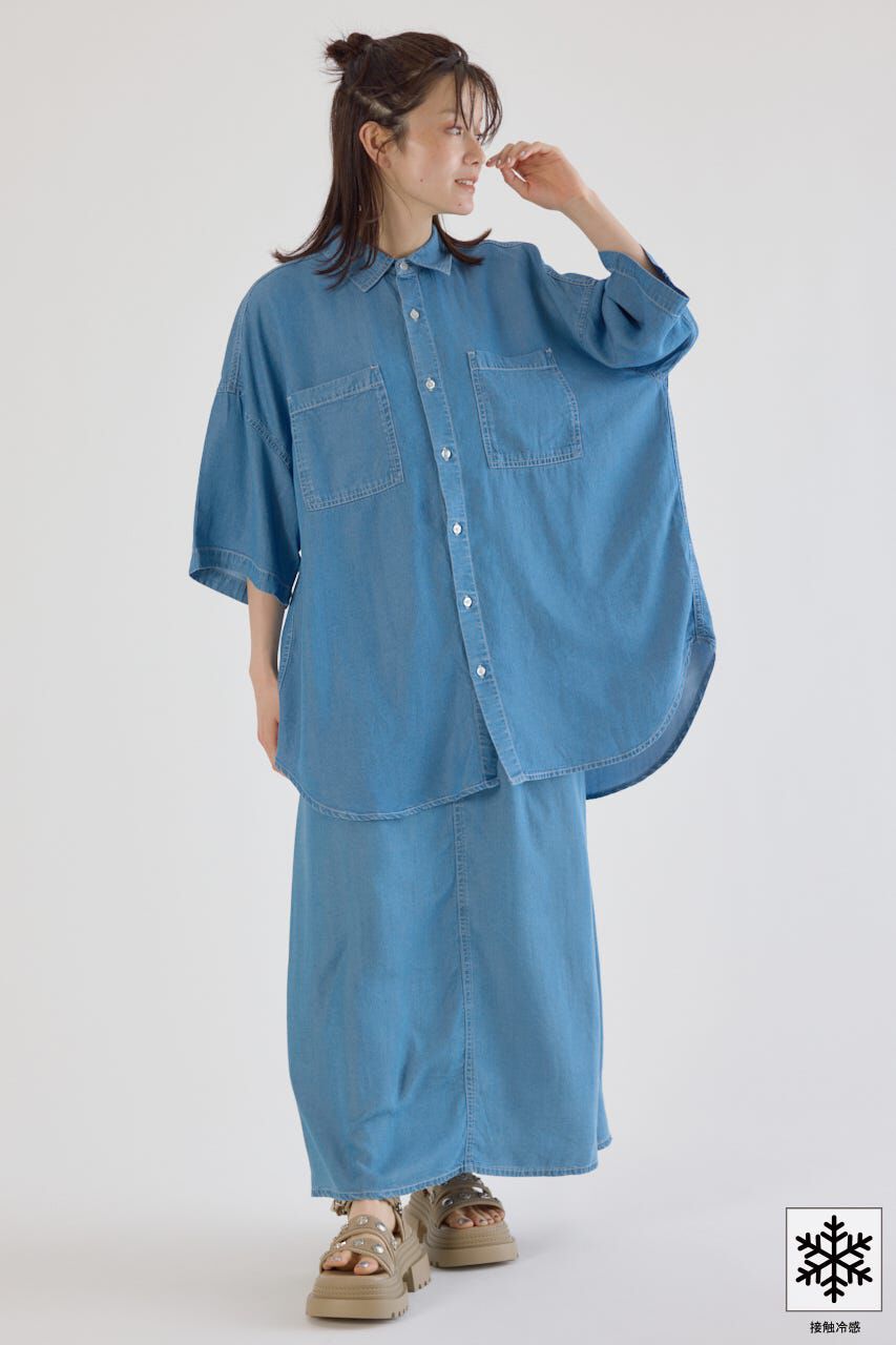 RODEO CROWNS「クールデニムビッグシャツ」|シャツ・ブラウス|