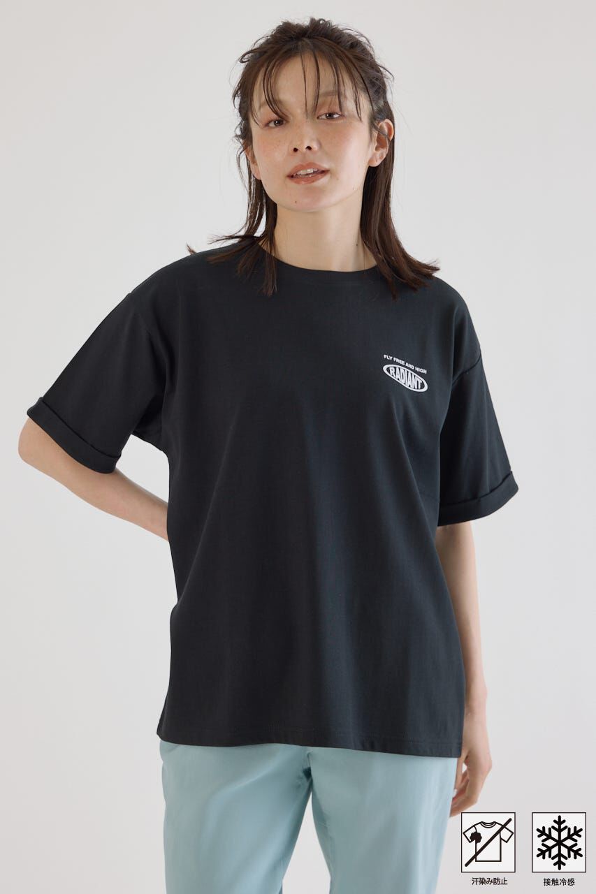 RODEO CROWNS「MASTERPROTECTメッセージロールアップTシャツ」|Tシャツ・カットソー|BLK