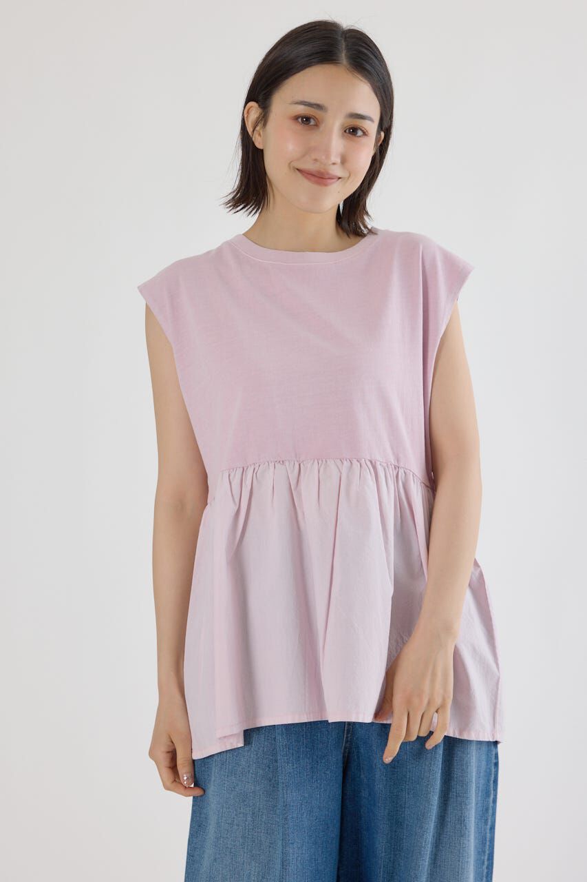 RODEO CROWNS「ピグメント切替フレアタンクトップ」|タンクトップ|L/PNK1