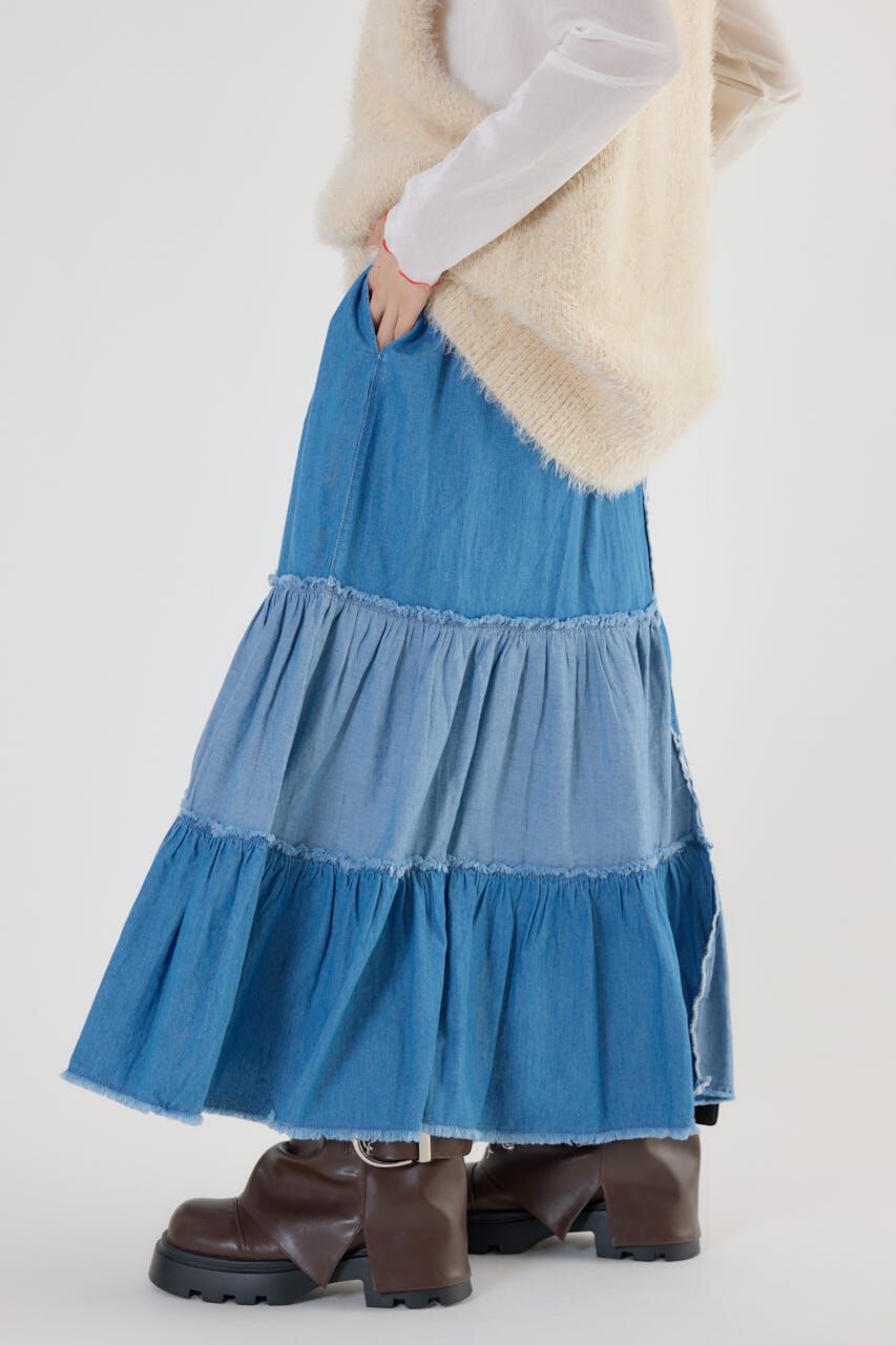 RODEO CROWNS「アシメティアードデニムスカート」|スカート|