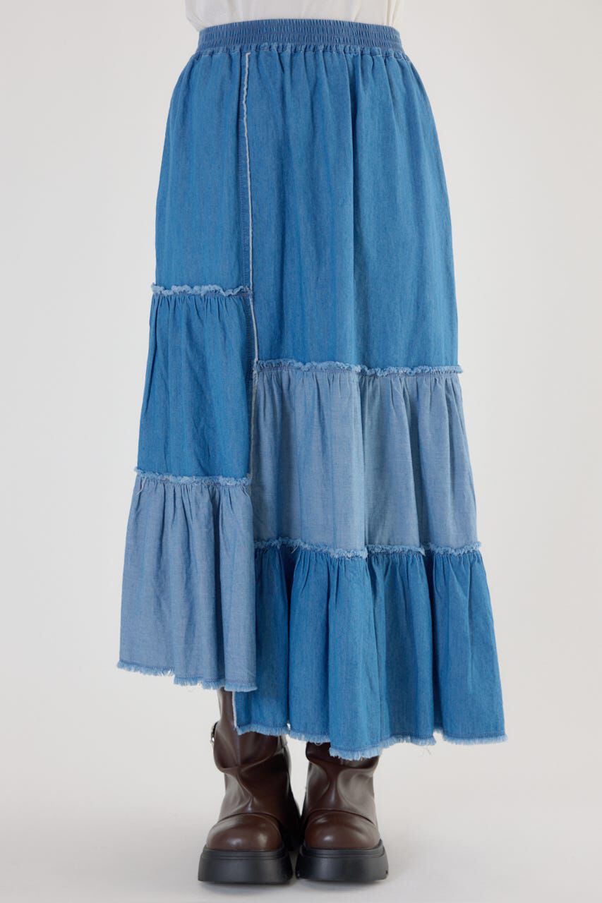 RODEO CROWNS「アシメティアードデニムスカート」|スカート|