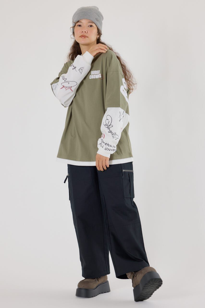 RODEO CROWNS「オーバーロゴレイヤードロングスリーブTシャツ」|Tシャツ・カットソー|