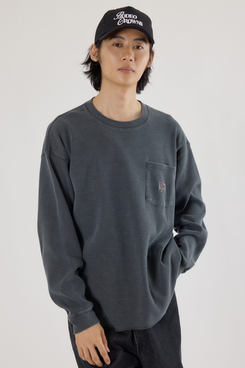 RODEO CROWNS「ピグメントワッフルトップス」|Tシャツ・カットソー|C.GRY