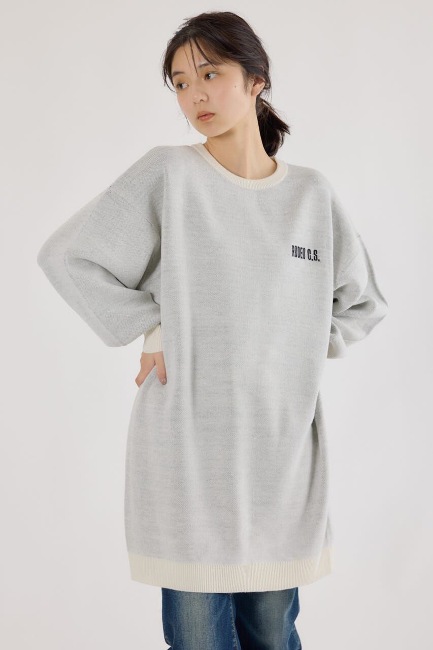 RODEO CROWNS「バックバイカラーロゴニットワンピース」|ワンピース|