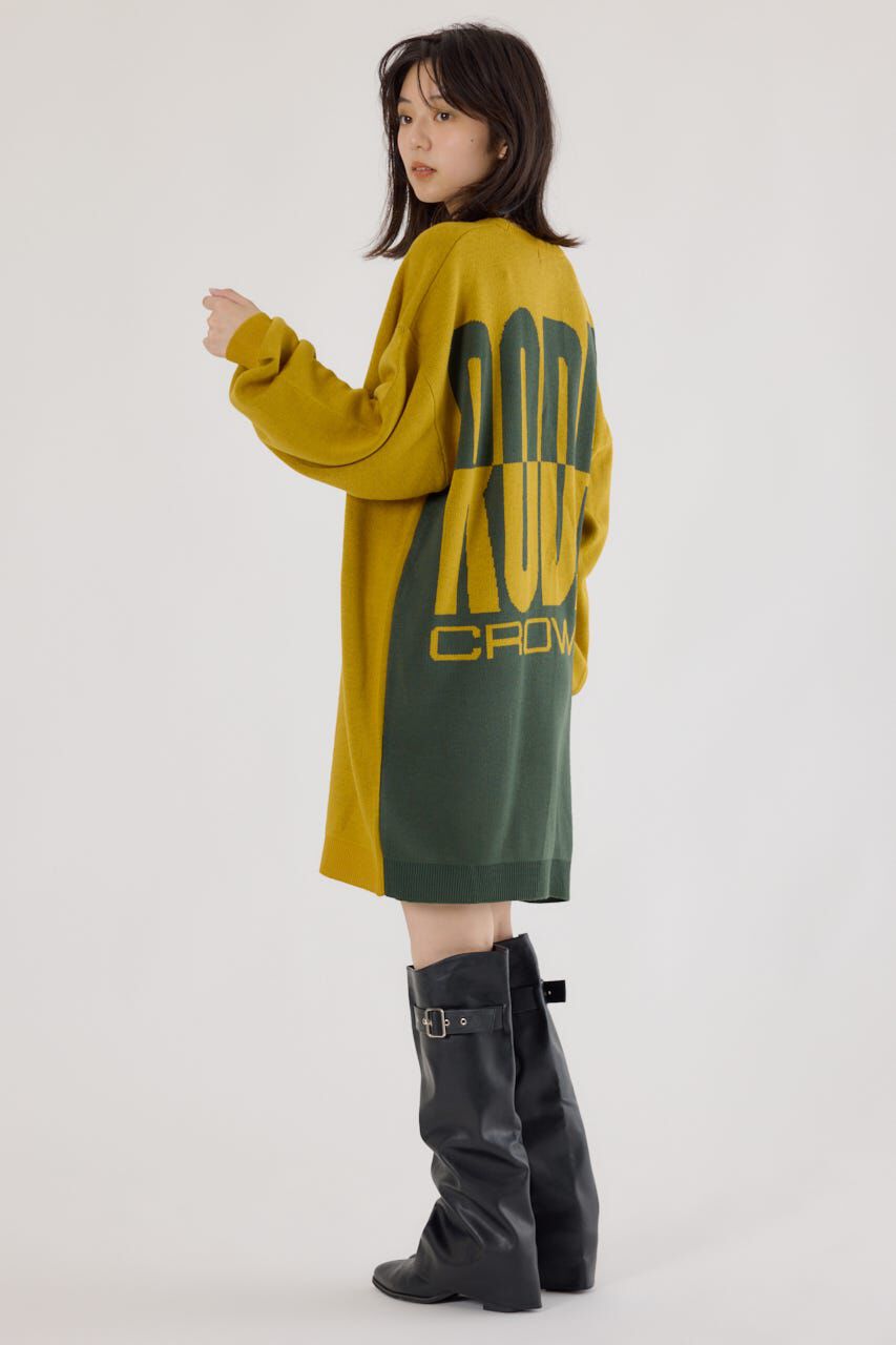 RODEO CROWNS「バックバイカラーロゴニットワンピース」|ワンピース|