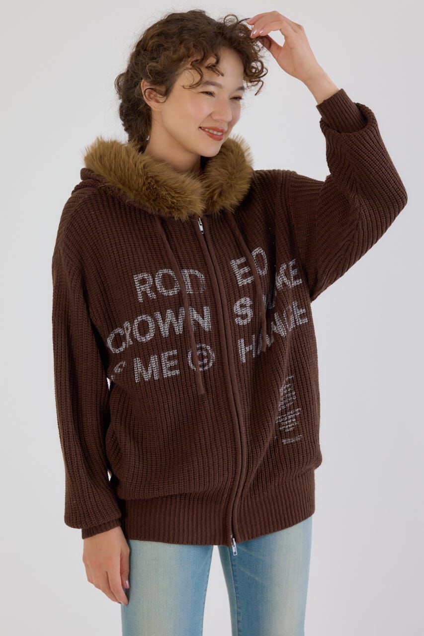 RODEO CROWNS「FADE LOGOニットジップフーディー」|パーカー|