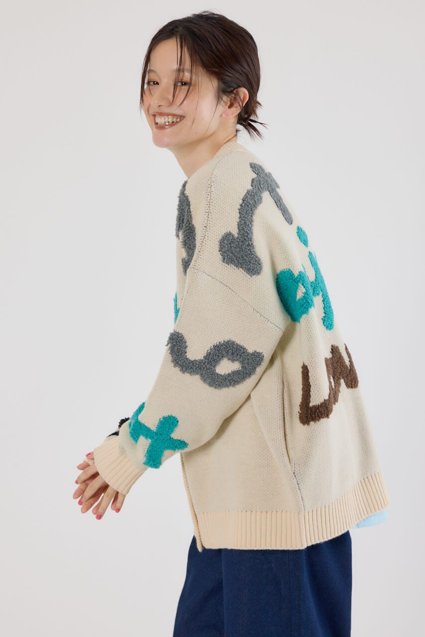 RODEO CROWNS「LETTER LOGOニットカーディガン」|カーディガン|