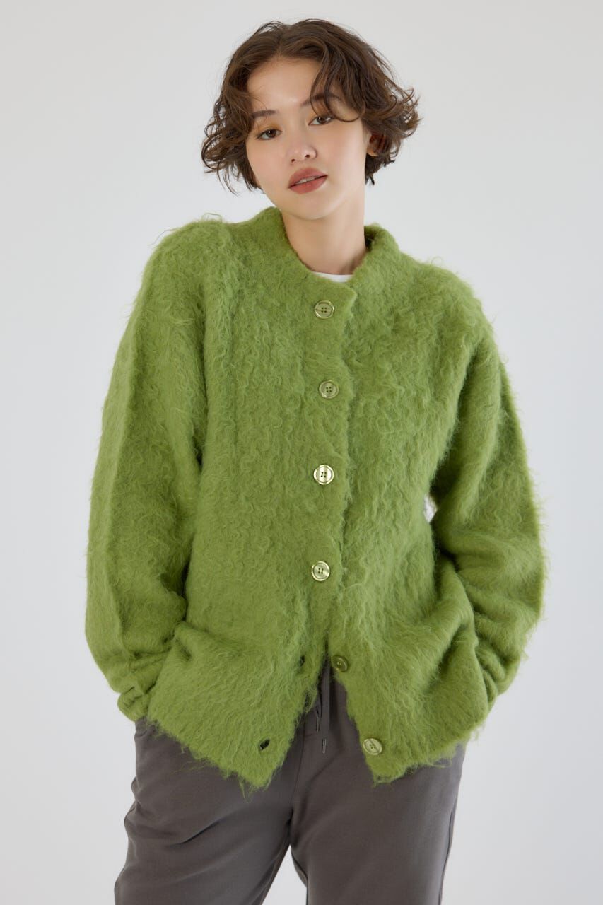RODEO CROWNS「2WAY Fluffyシャギーニットカーディガン」|カーディガン|L/GRN1
