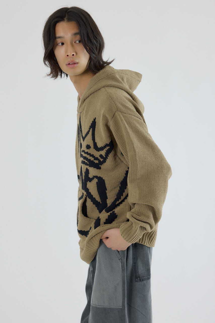 RODEO CROWNS「サインロゴモールニットパーカー」|パーカー|