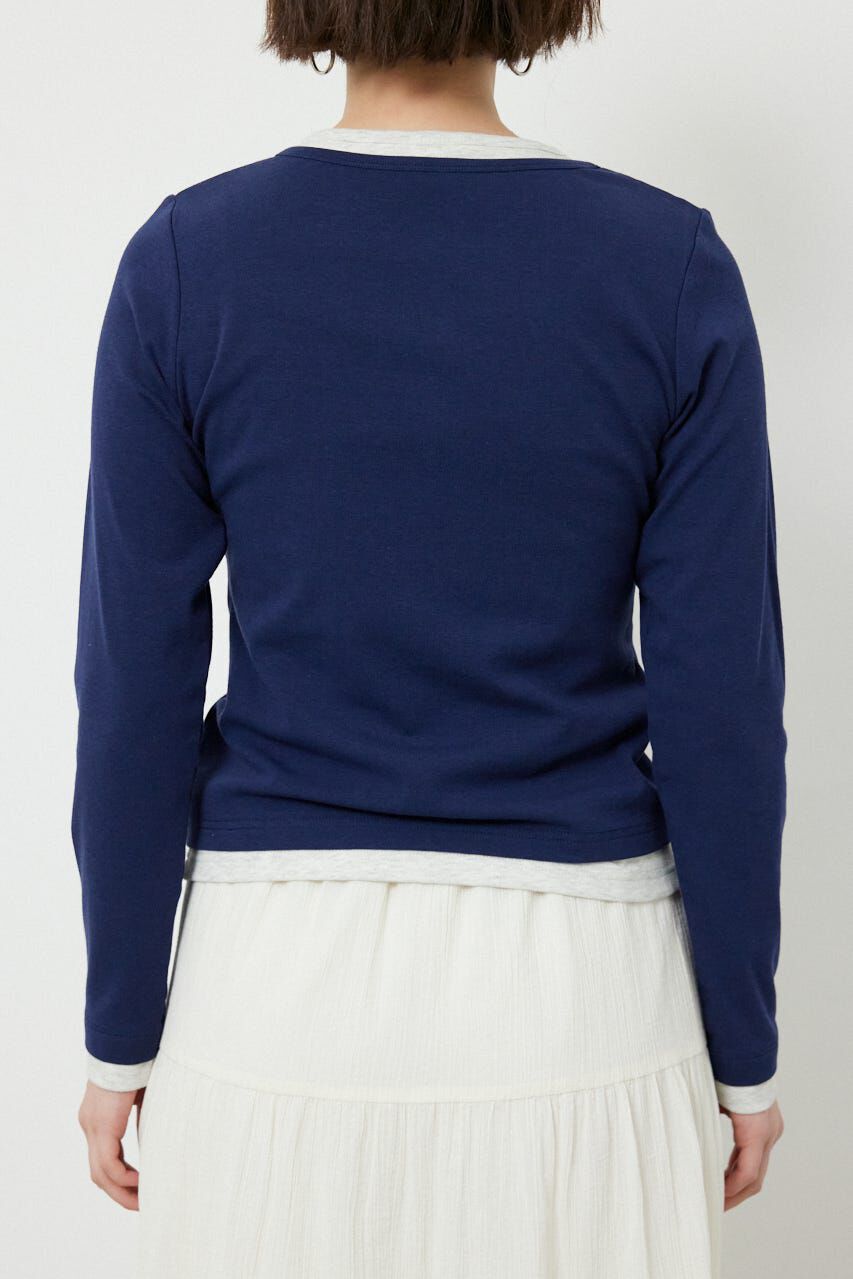 RODEO CROWNS「フェイクレイヤードヘンリーネックトップス」|Tシャツ・カットソー|