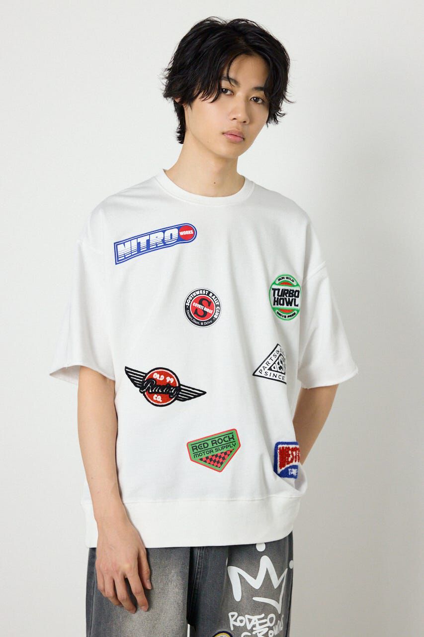 RODEO CROWNS「カスタムワッペン半袖スウェット」|Tシャツ・カットソー|WHT