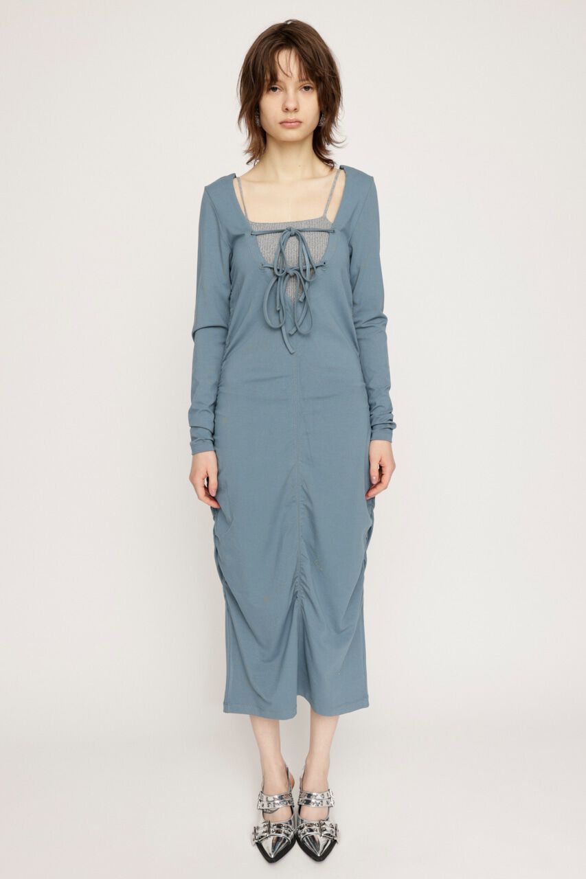 SLY「SHIRRING RIBBON 2WAY ワンピース」|ワンピース|