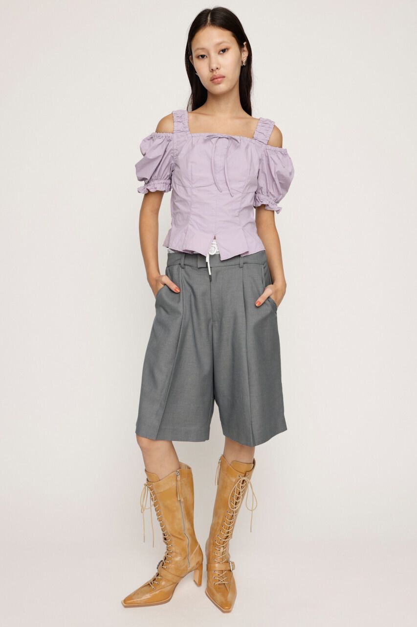 SLY「SHOULDER OPEN SQ PUFF トップス」|シャツ・ブラウス|