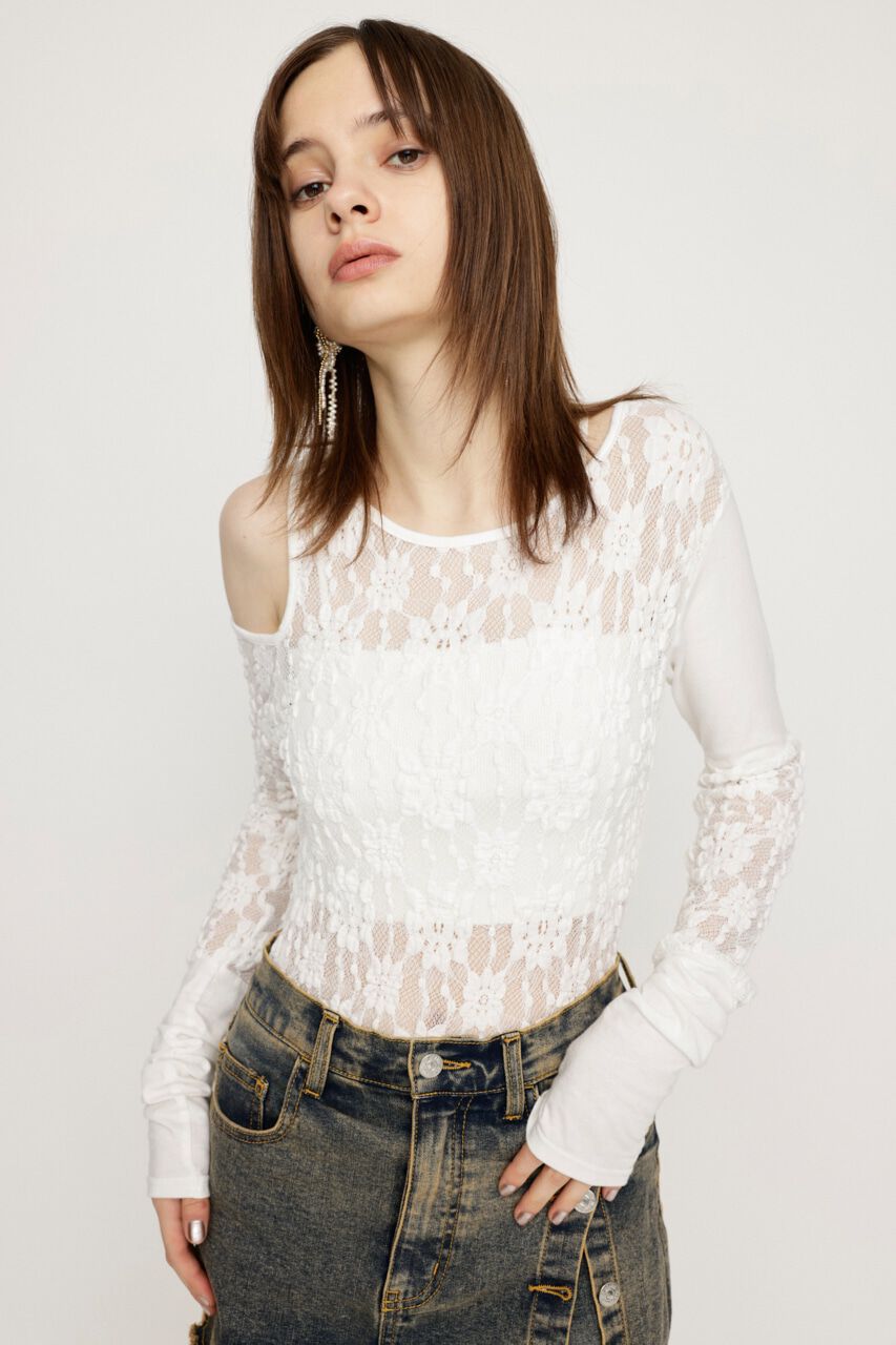 SLY「HOLE LACE トップス」|Tシャツ・カットソー|