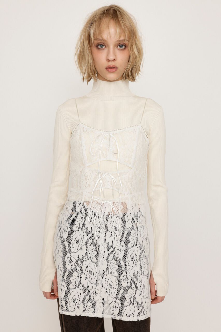 SLY「FROCKY LACE RIBBON トップス」|キャミソール|