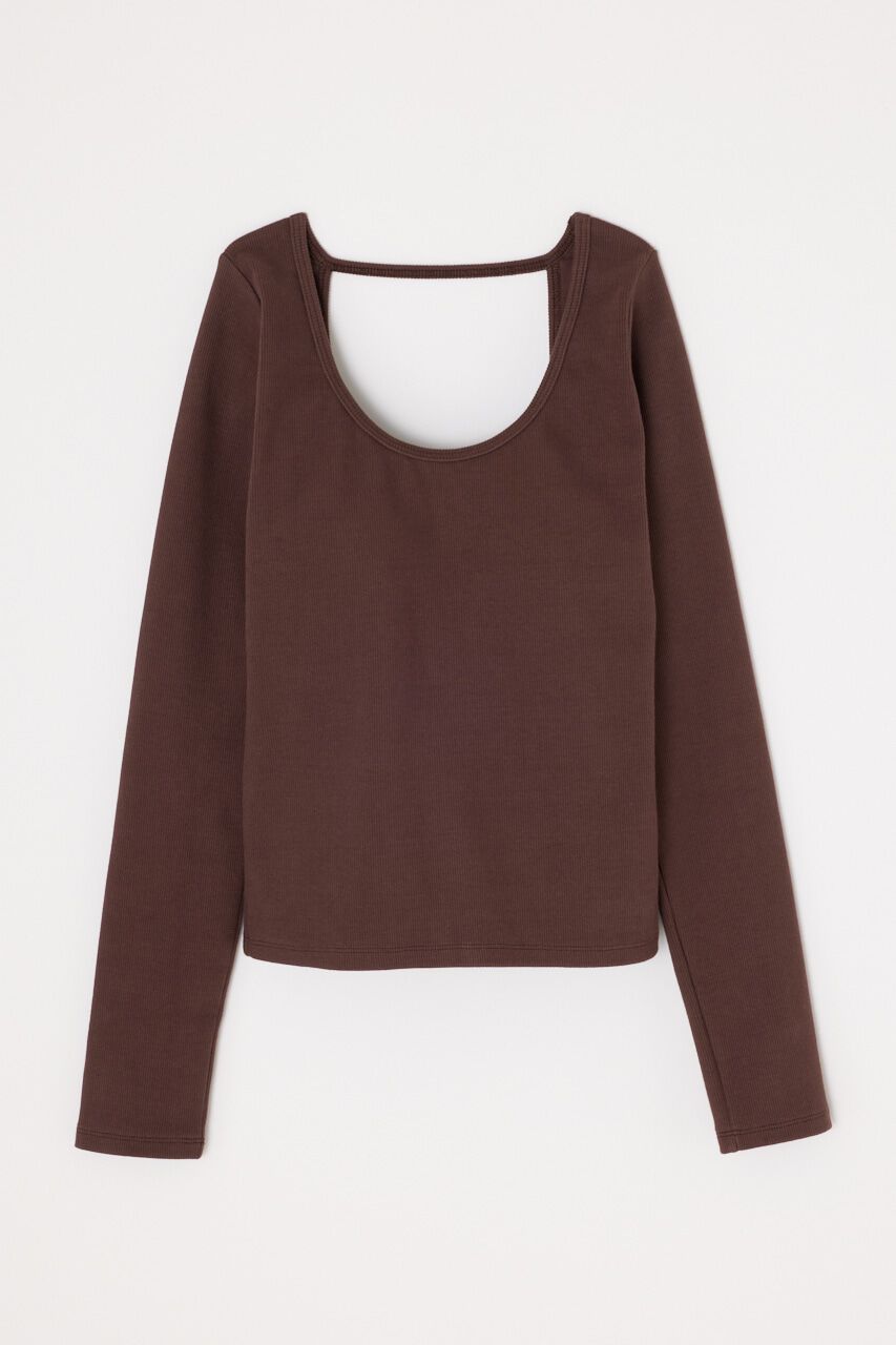 SLY「PAD IN BACK OPEN L／S トップス」|Tシャツ・カットソー|BRN