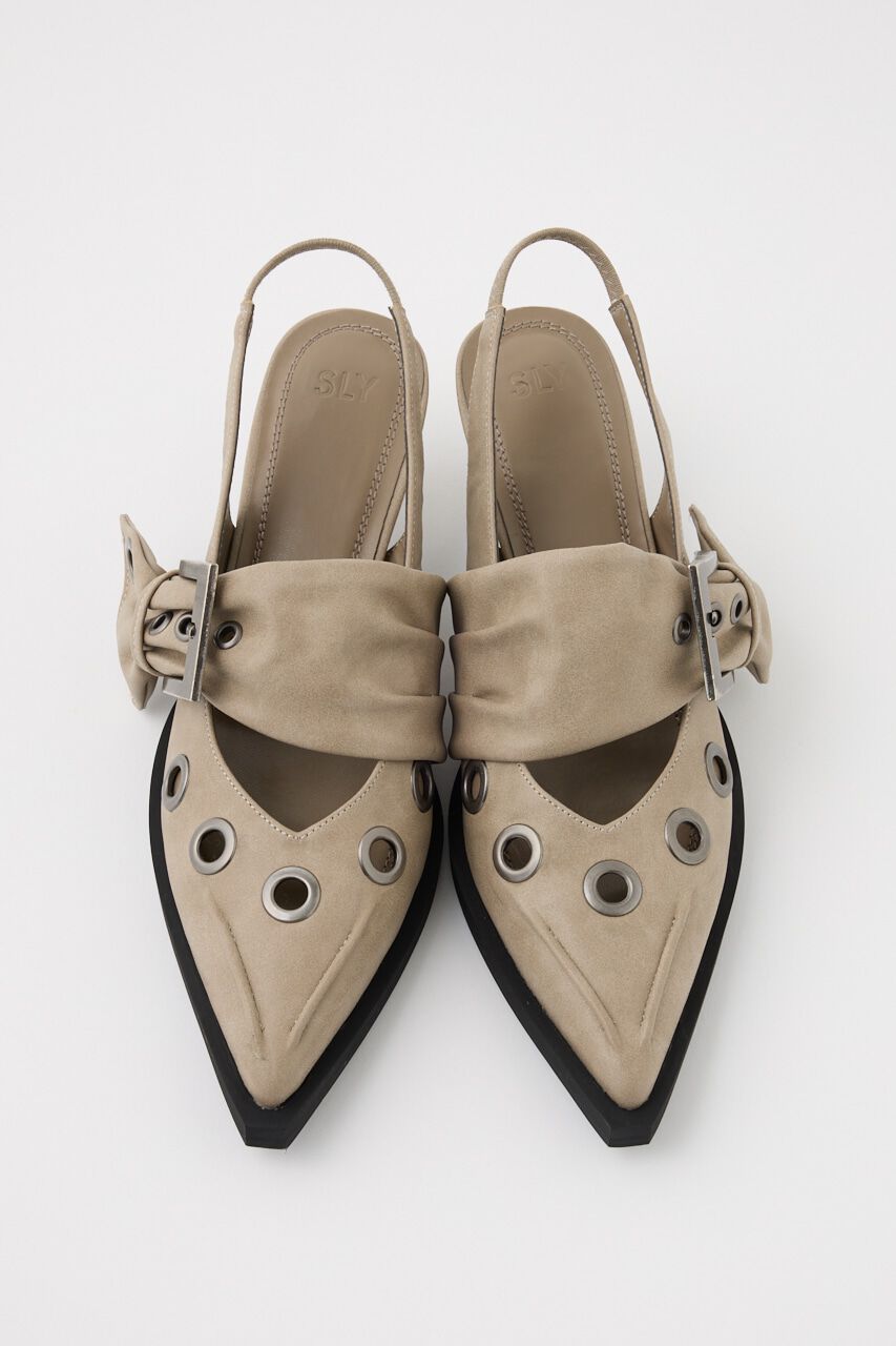SLY「EYELET SLING パンプス」|パンプス|
