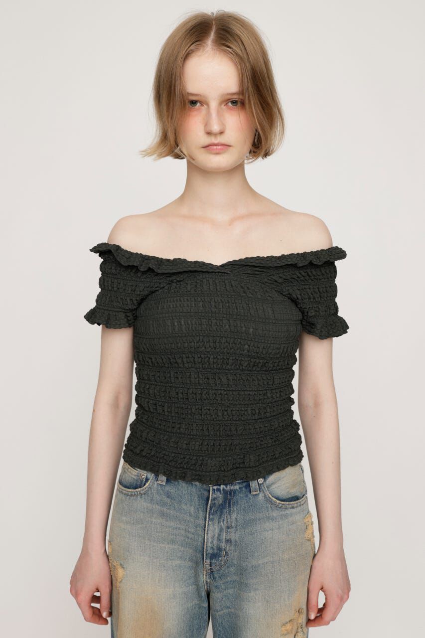 SLY「SHEER SHIRRING BUSTIER トップス」|その他|