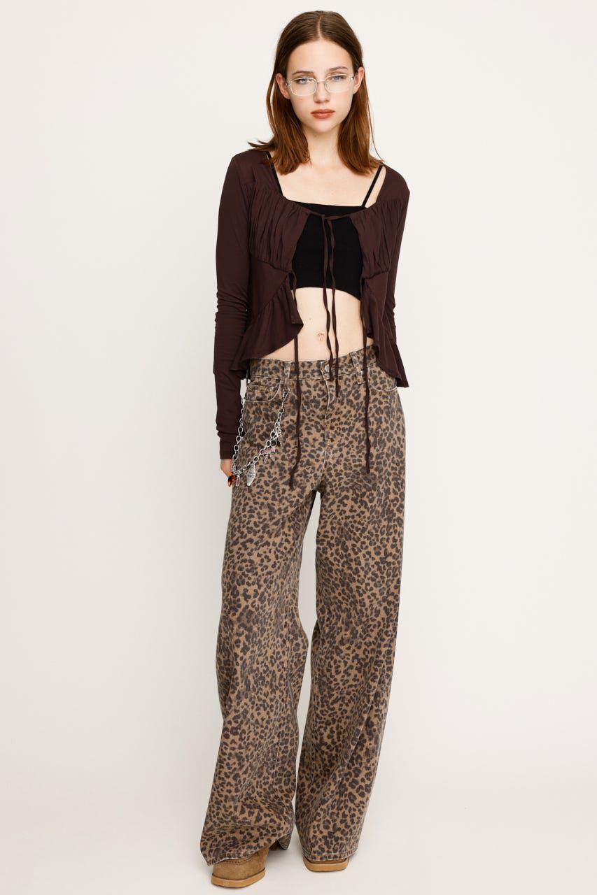 SLY「SQUARE NECK RIBBON トップス」|カーディガン|