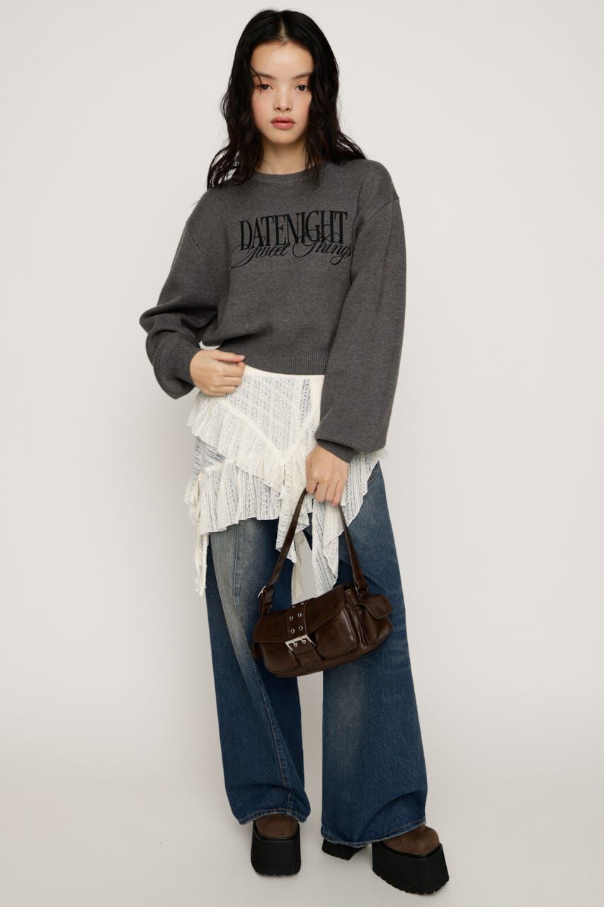 SLY「FRONT LOGO KNIT トップス」|ニット・セーター|