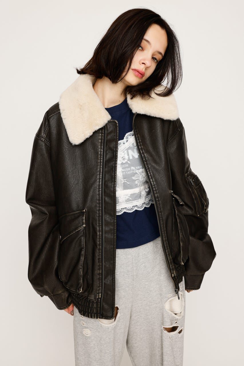 SLY「WASHED PUFFER ブルゾン」|ブルゾン・スタジャン|