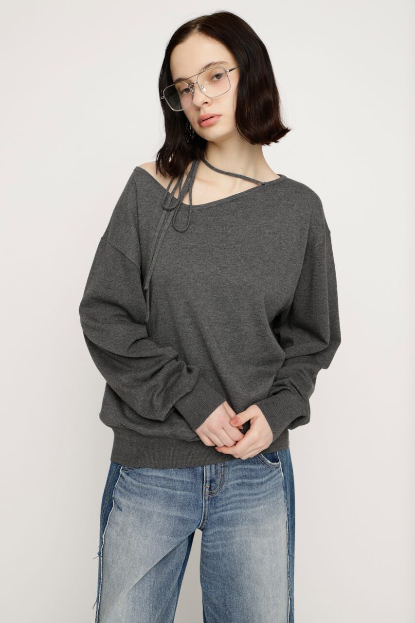 SLY「ASYMMETRY NECK LOOSE トップス」|ニット・セーター|