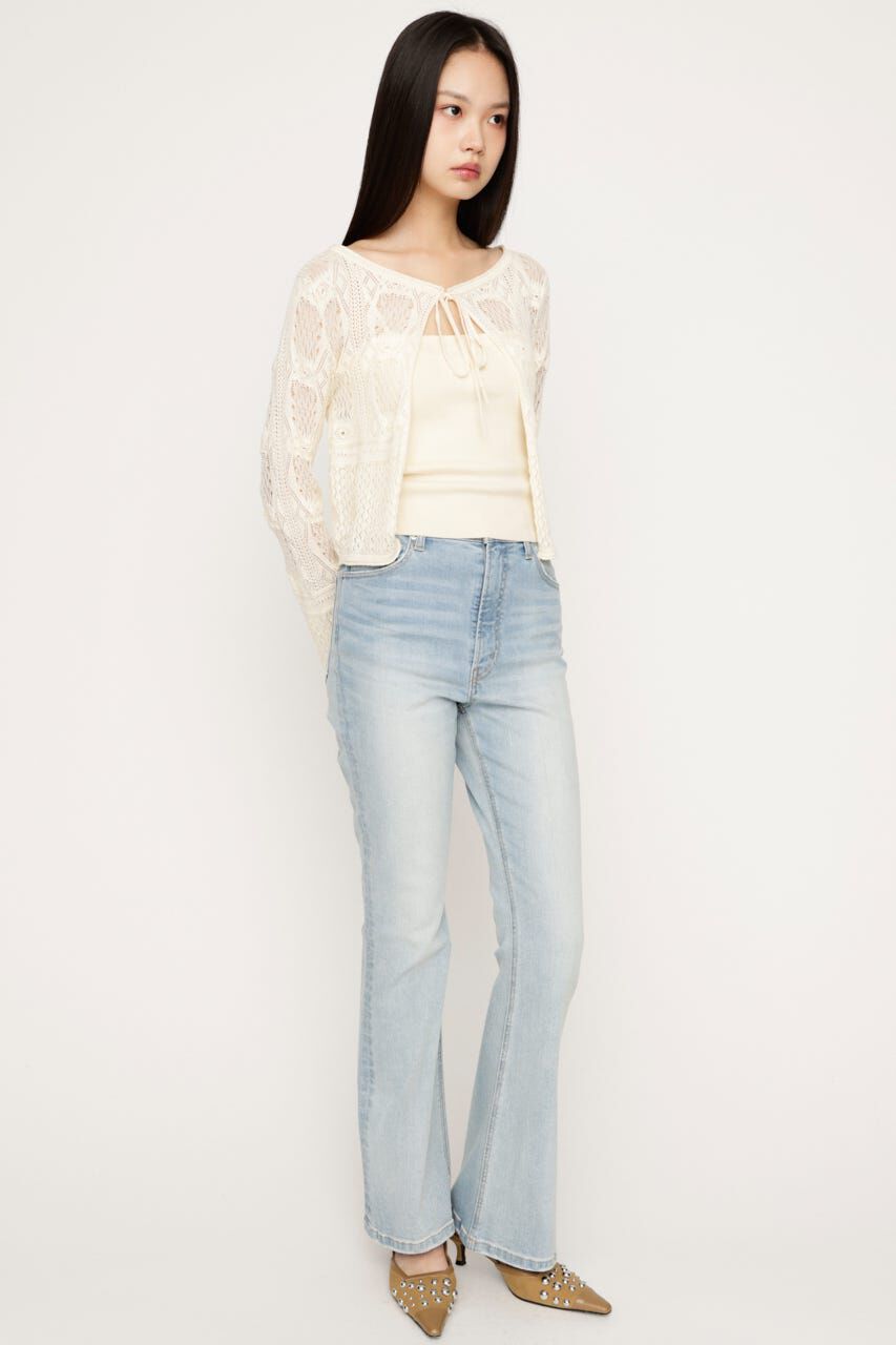 SLY「HW FLARE PT WITH ROICA（R）EF」|デニム|