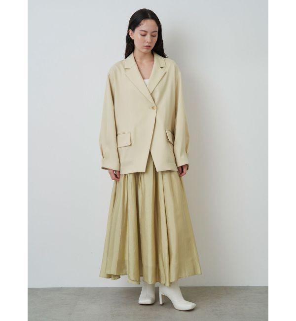 ELENDEEK「SHEER BLOCK FLARED SK」|スカート|