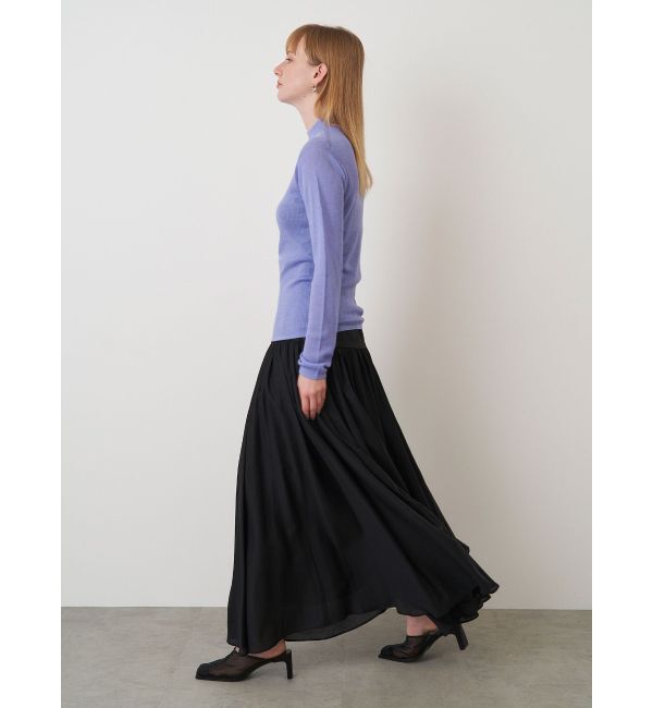 ELENDEEK「SHEER BLOCK FLARED SK」|スカート|