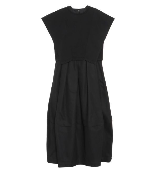 ELENDEEK「KNIT LAYERED OP」|ワンピース|ブラック