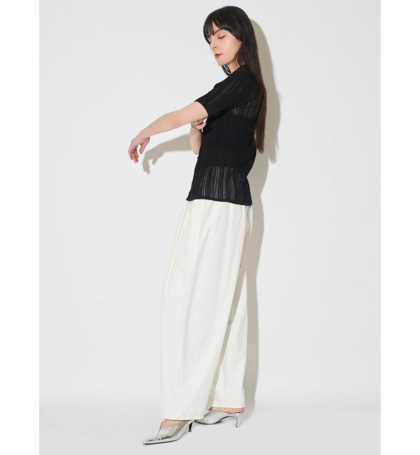 ELENDEEK「SHEER PLEATS KT TOP」|ニット・セーター|