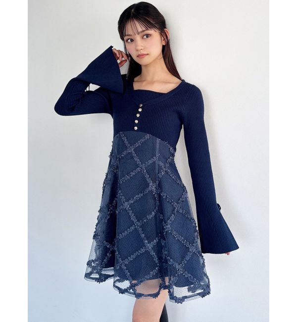 RESEXXY「ドッキングフレアミニニットワンピース【完売カラーは品番：1526103220で販売中】」|ワンピース|