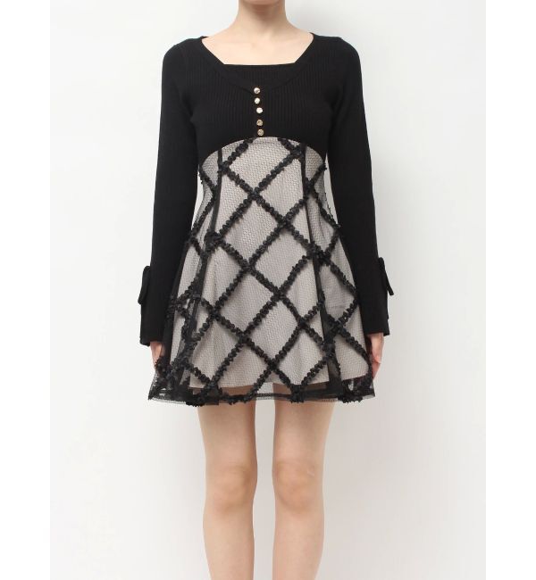 RESEXXY「ドッキングフレアミニニットワンピース【完売カラーは品番：1526103220で販売中】」|ワンピース|