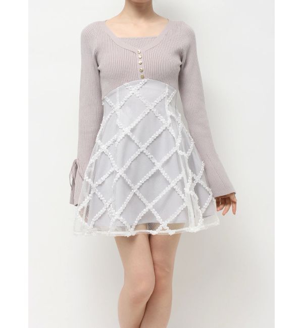 RESEXXY「ドッキングフレアミニニットワンピース【完売カラーは品番：1526103220で販売中】」|ワンピース|
