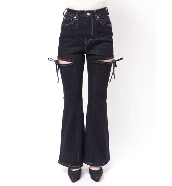 RESEXXY「【追加生産分】カットアウトリボンデニムパンツ」|デニム|