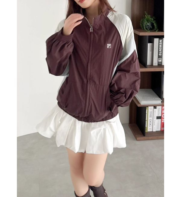 dazzlin「【FILA別注】バイカラースイッチングミドルブルゾン」|ブルゾン・スタジャン|