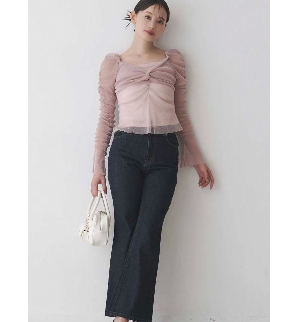 MERCURYDUO「デニムシューカットパンツ」|デニム|