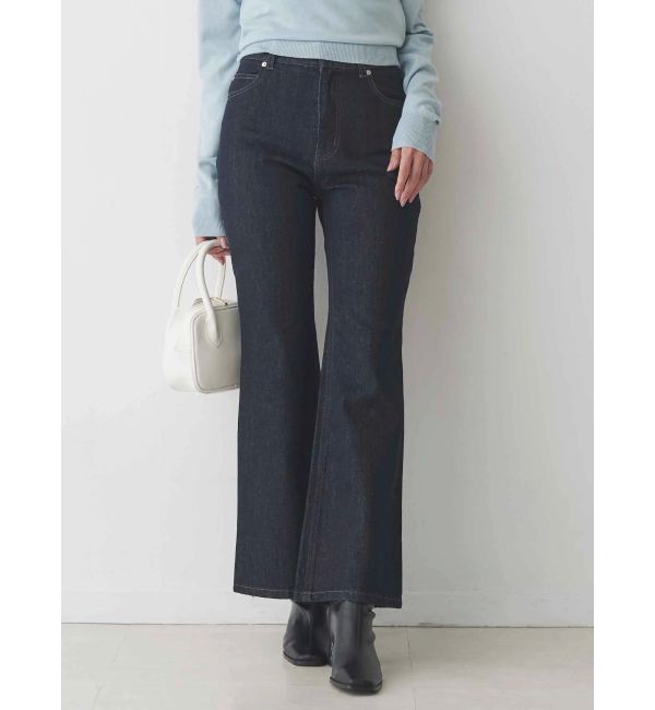 MERCURYDUO「デニムシューカットパンツ」|デニム|インディゴ