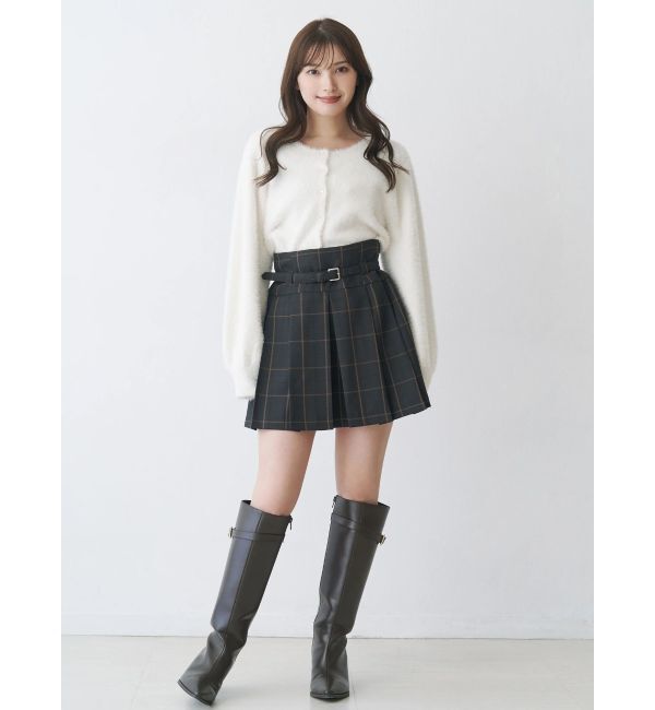 MERCURYDUO「ベルト付きチェックプリーツミニスカパン」|その他|