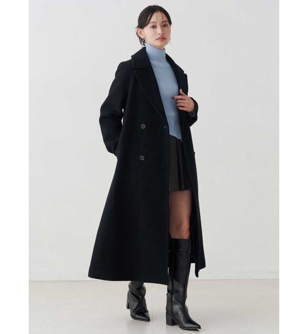 MERCURYDUO「ウールチェスターコート」|チェスターコート|ブラック