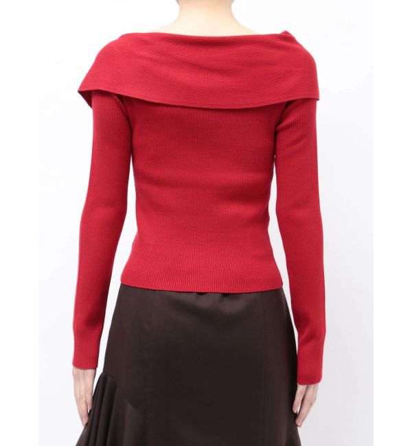 MERCURYDUO「アシメドレープコンパクトニット」|ニット・セーター|