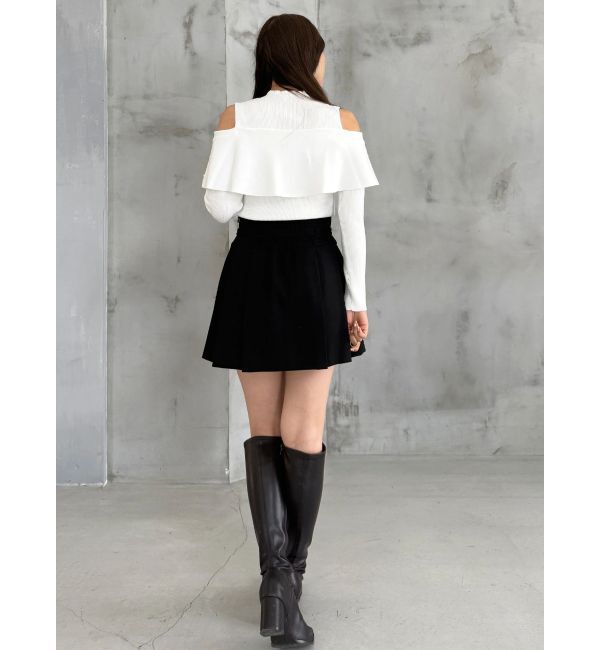 MERCURYDUO「ベルト付きチェックプリーツミニスカパン」|スカート|