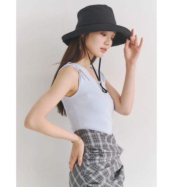 MERCURYDUO「遮光芯ツバ広ハット」|ハット|ブラック