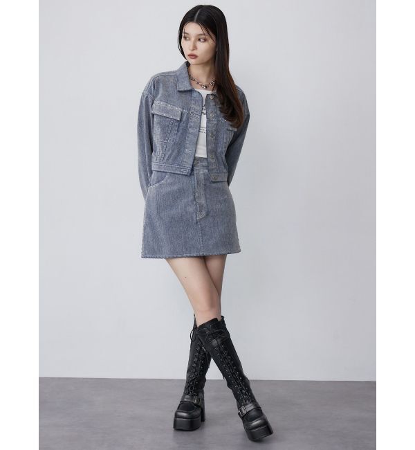 MURUA「フロッキーデニムジャケット」|デニムジャケット|