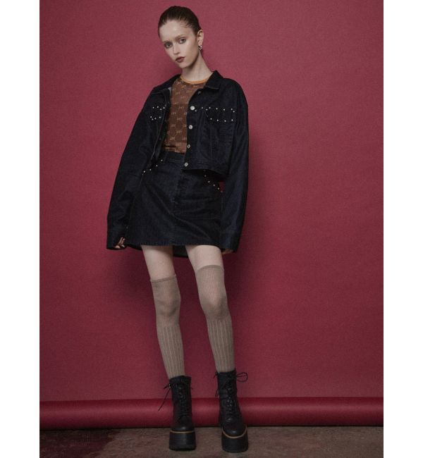 MURUA「フロッキーデニムジャケット」|デニムジャケット|