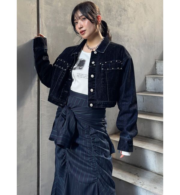 MURUA「フロッキーデニムジャケット」|デニムジャケット|