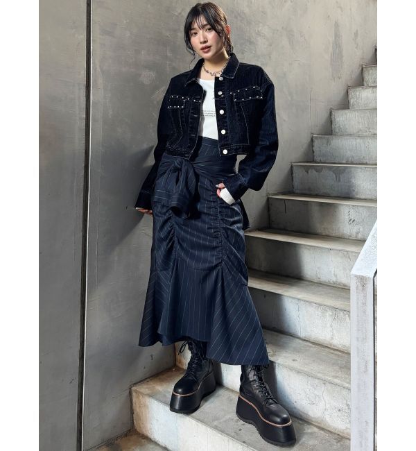 MURUA「フロッキーデニムジャケット」|デニムジャケット|